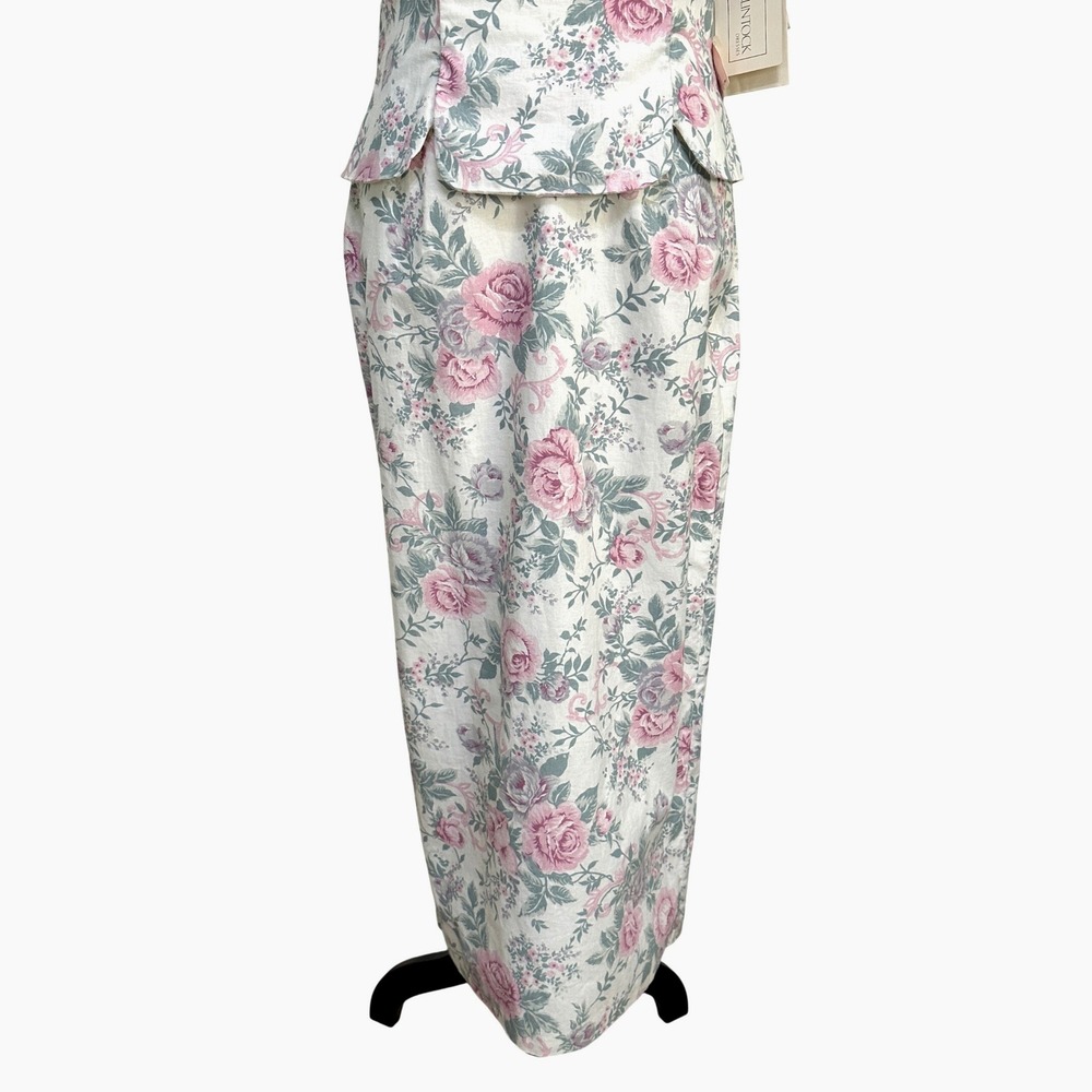 NWT 1991 Scott McClintock Floral Dress Sz 10 Cottagecore Romantic Coquette Gown - Picture 3 of 16